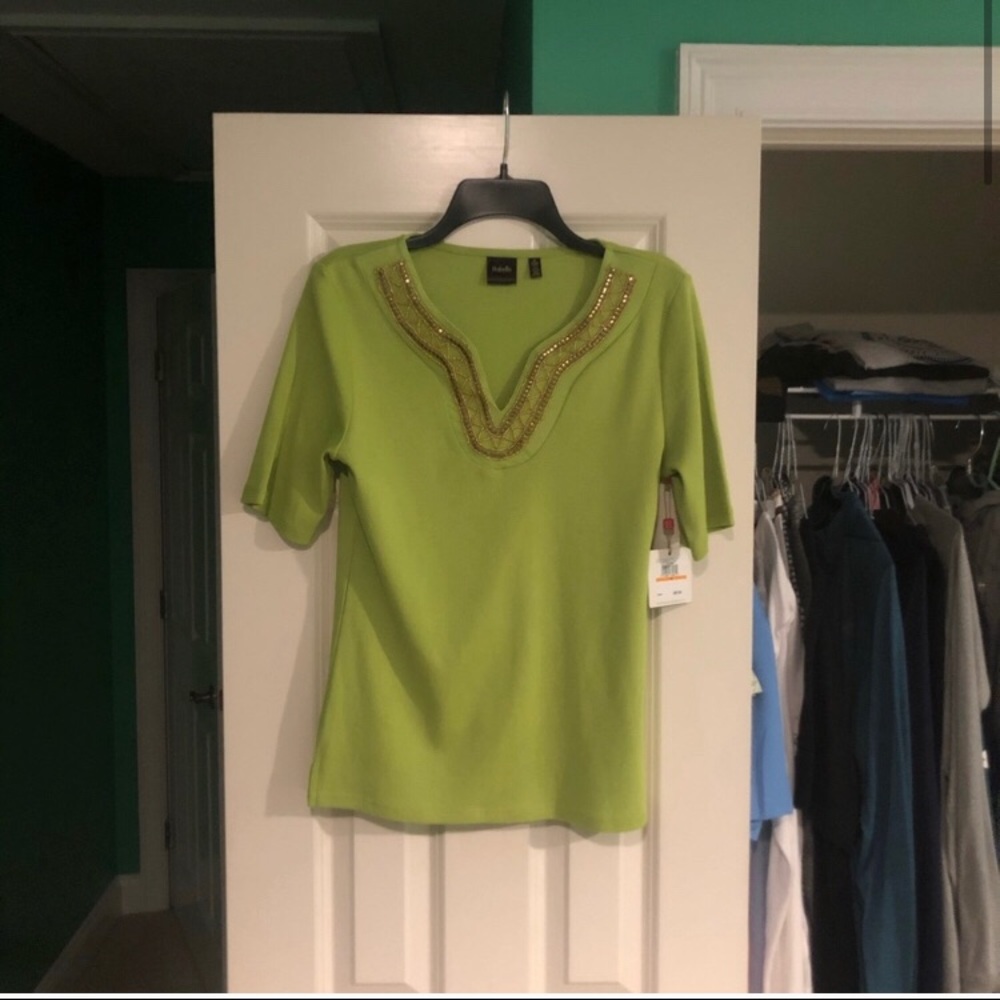 Rafaella Sportswear Macaw Green Shirt Small